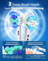 Rotating Electric Toothbrush for Adults with 8 Brush Heads (2 Types), 4 Modes Deep Clean Electric Toothbrush with Rechargeable Power and 2 Min Sma...