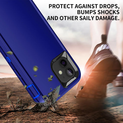 for iPhone 11 Case,Shockproof Dropproof Dustproof,3-Layer Full Body Protection Heavy Duty High Impact Hard Cover Case for iPhone 11 6.1 inch,Dark ...