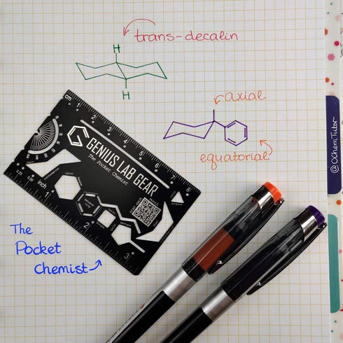 Pocket Chemist: Organic Chemistry Stencil Drawing Template Small Metal Ruler - Chemist, Chemical Engineers, Biochemist - Molecule, Graduation Home...