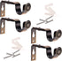 Ogrmar Bronze Color Heavy Duty Curtain Rod Brackets for 3/4 or 5/8 Inch Rod 4 Pack (Bronze)...