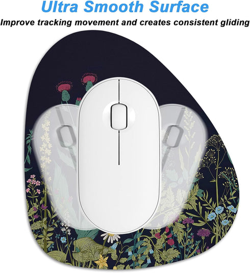 Rimilak Small Mouse Pad 6 x 7 Inch, Irregular Mini Mouse Pad with Non-Slip Rubber Base, Waterproof Compact Mouse Mat for Laptop Computer Wireless ...