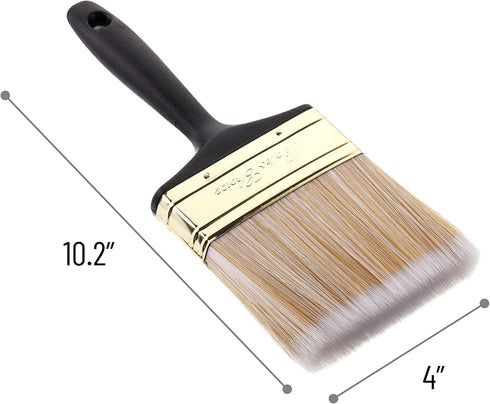 Bates- Deck Stain Brush, 4 Inch, Soft Tip Paint Brushes for Walls, Trim Paint Brushes, Stain Brush, Paint Brushes for Painting Walls, Oil Paint Br...