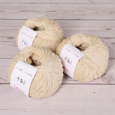 Fine Weight Knitted and Crocheted Cotton Yarn, 100% Long Staple Cotton Yarn, Baby Sports, 2 Packages of 100g/3.52oz (Per Skein 50g/162yards) - Apr...
