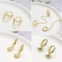 IRONBOX 12Pairs 14K Gold Plated Huggie Hoop Studs Earrings Set for Women Small Dainty Minimalist Chain Earrings Cartilage CZ Ball Earrings Sets fo...