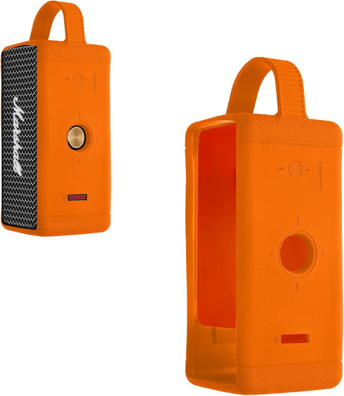 kwmobile Silicone Case Compatible with Marshall EMBERTON - Case Protective Mini Speaker Cover - Orange...