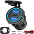 Car 12V USB Outlet Charger: Qidoe 66W Multi USB Power Socket Charger 12V Motorcycle Outlet Dual QC3.0 Port and PD 30W USB-C with Switch Waterproof...