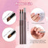 2pcs Nail Art Clean Up Brushes, Painting Brushes for Nails with Round & Angled Head Pen Painting Tools for Nail Art Design & Polish Mistake Cleani...