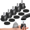 Bell Glides Replacement Office Chair or Stool Swivel Caster Wheels to Fixed Stationary Castors, Office Chair Wheels for Carpet - with Separate Sel...
