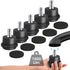 Bell Glides Replacement Office Chair or Stool Swivel Caster Wheels to Fixed Stationary Castors, Office Chair Wheels for Carpet - with Separate Sel...