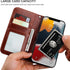 Bocasal Detachable Wallet Case for iPhone 13 RFID Blocking Card Slots Holder Premium PU Leather Magnetic Kickstand Shockproof Wrist Strap Removabl...