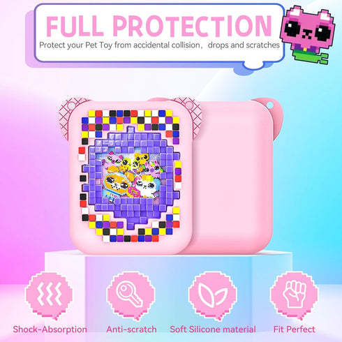 Silicone Case for Bitzee Interactive Toy Digital Pet and Case, Protective Holder Skin for Bitzee Virtual Electronic Pets Kids Toys (Pink)...