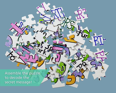 Hygloss Puzzles DIY Party Invite - Blank Puzzle for Decorating - Art Activity - Use as Party Favors - White, Sturdy – 8.5 x 11 Inches, 63 Pieces -...