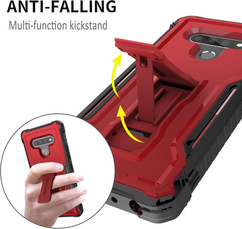 DUOPAL for LG Stylo 6 & LG K71 Case, Military Grade Protection Shockproof Case with Tempered Glass HD Screen Protector and Kickstand Compatible wi...