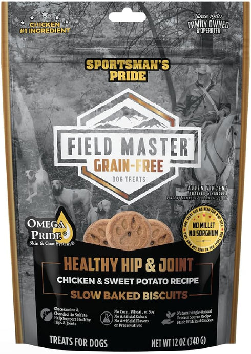 Field Master Healthy Hip & Joint Chicken & Sweet Potato Recipe Grain-Free Dog Biscuits, 12 oz....
