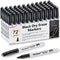 Basic Fine Tip Dry Erase Markers Black, 72 Count Low-Odor Whiteboard Markers Bulk, Office Supplies...