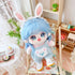 niannyyhouse 20cm Plushie Doll Clothes Bear Overalls Striped T-shirt Kpop Doll Clothing (Pink)...