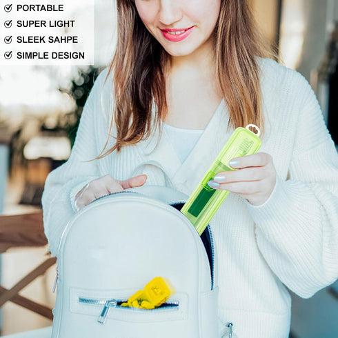 Toothbrush Case 2 Packs, Transparent Green Toothbrush Travel Case, Plastic Toothbrush Holder Travel Size, 7.87 x 1.85 x 1.18 inches Portable Tooth...