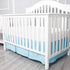 Belsden Blue Crib Skirt with Durable Woven Platform, Both Long Sides Pleated, Split Corners Dust Ruffle for Easy Placement Inside of Standard Crib...