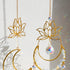 Artilady Lotus and Luna Suncatcher-Crystal Suncatchers for Window Hanging Kitchen Garden Patio Backyard Decoration Home Office Party Decor Crystal...