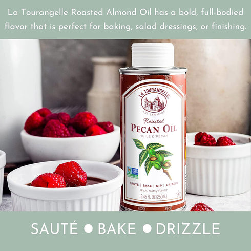 La Tourangelle Roasted Pecan Oil for Cooking, Baking, Butter Substitute, Pasta, Vinaigrettes, Stir Fry, 8.45 Fl Oz...
