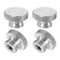 uxcell Knurled Thumb Nuts, 4Pcs M5 x D16mm x H10mm Stainless Steel Round Knobs Fasteners Blind Hole Hand Screw Nut Silver for 3D Printer Parts, Ma...