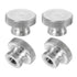 uxcell Knurled Thumb Nuts, 4Pcs M5 x D16mm x H10mm Stainless Steel Round Knobs Fasteners Blind Hole Hand Screw Nut Silver for 3D Printer Parts, Ma...