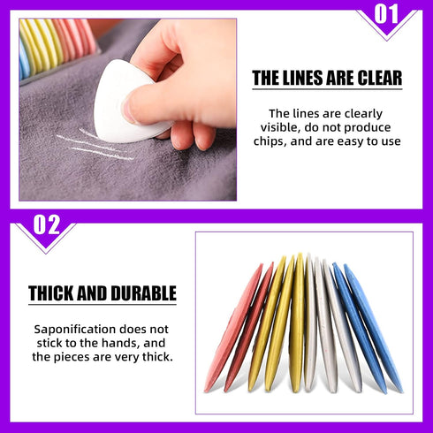 Swpeet 518Pcs Sewing Tools Kit, 10Pcs Professional Tailor's Chalk, 1Pcs Sliding Gauge and 4Pcs Seam Ripper with 500Pcs Quilting Sewing Pins and 2P...