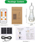 Solar Light Bulb Outdoor Rechargeable 300LM Solar Powered Light Led Bulb with Remote Timer, Lighting Sensor, 4 Lighting Mode for Chicken Coops She...