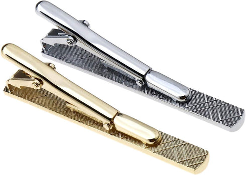 Create idea Tie Clips,5pcs Gold Black Silver Blue Red Tie Bar Clips For Anniversary Graduation...