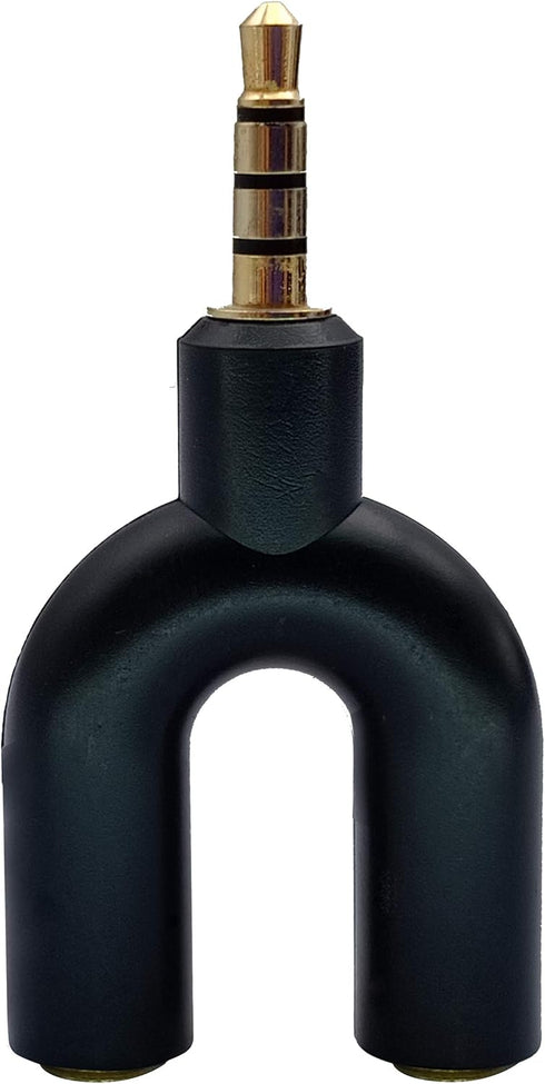 3.5mm Headphone Y Splitter Adapter Gold Plated 4 Pole 3.5mm Male to 3.5MM Headphone+Microphone (MIC) Female Plugs Audio Stereo Converter(2-Pack)...