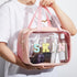 Chenille Letter Bag Nylon Makeup Bag Portable Bag Makeup Cases Preppy Patch Makeup Bag with Zipper Cosmetic Toiletry Storage Bag for Women Girls (...