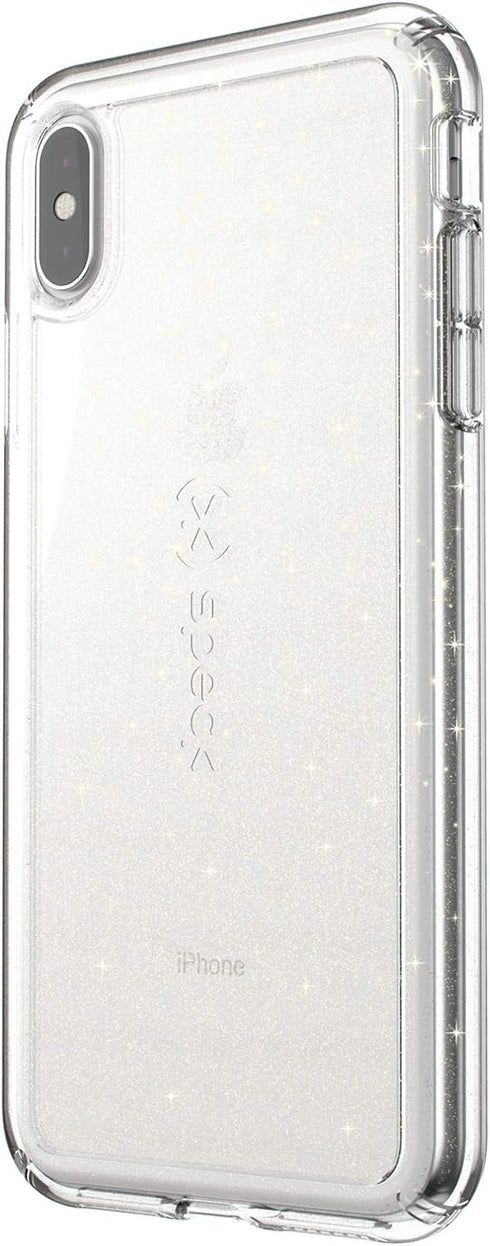 Speck Products GemShell Glitter iPhone Xs Max Case, Clear with Gold Glitter/Clear...