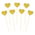 Ercadio Gold Glitter Heart Cupcake Toppers Sweet Love Theme Cupcake Picks Wedding Engagement Bridal Shower Birthday Party Cake Decorations 40 PCS...