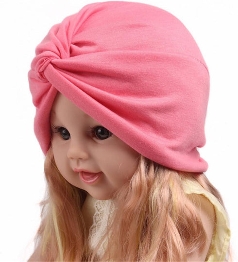 Qhome Fashion Soft Cotton Kids Turban Chemo Hat Hair Covering Hijab Girls Beanie Twist Head Wrap...