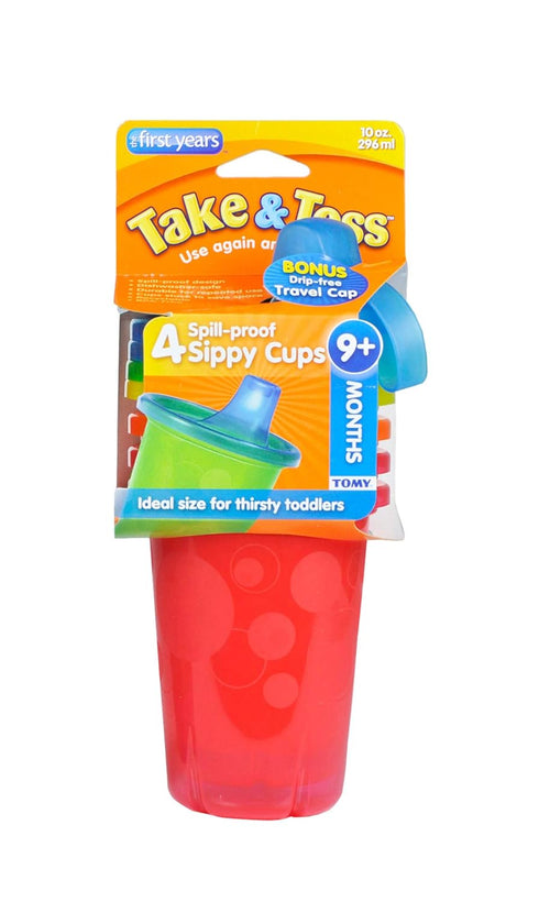 The First Years Take & Toss Spill Proof Cups 10 oz, 9 months+ 4 ea...