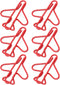 Office Paper Clips, Paper Clips Plating Process Airplane Shaped for Scrapbooking (Red)...