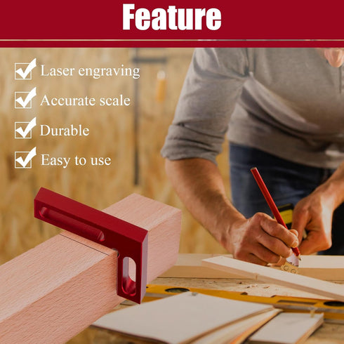 90 Degree Mini Positioning Square, Premium Precision Woodworking Carpenter Corner Tool Right Angle Clamp, for Checking Edge of Carpenter Cutting T...