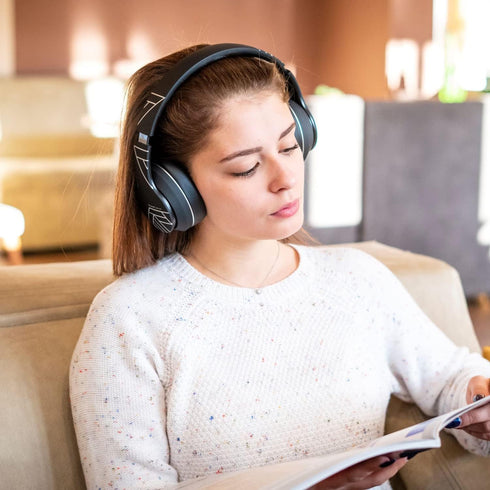 PowerLocus Wireless Bluetooth Headphones, Over Ear Headphones with Microphone, 50H Playtime, HiFi Stereo Sound, Deep Bass, Soft Earmuffs, Foldable...