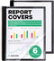 Report Covers - Report Covers with 3-Prong Fasteners Clear Front - Presentation Folders - (6 Set - Plastic - 8.5x11) - 3 Ring Report Folder - Clea...