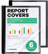 Report Covers - Report Covers with 3-Prong Fasteners Clear Front - Presentation Folders - (6 Set - Plastic - 8.5x11) - 3 Ring Report Folder - Clea...