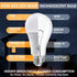 Texsens-Rechargeable-LED-Emergency-Light-Bulb, 7W 600LM 3000K E26 Battery Powered Lamp with Hooks & Remote Controller for Power Outage Camping Hur...