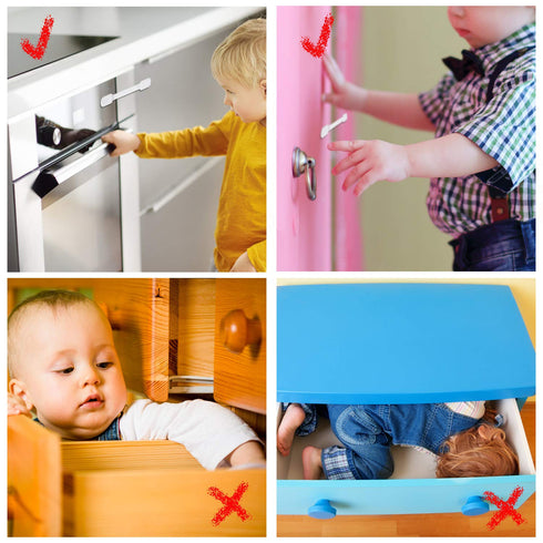 Goodv Baby Proof Cabinet Locks - 6 Pack Adjustable Child Safety Straps Used for Drawer Door Fridge Oven Toilet Seat Kitchen Cupboard Appliance Tra...