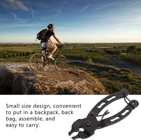Chain Plier, Steel Bike Chain Link Tool Chain Plier with Hook Quick Release Removal Installation Tools...