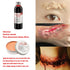 Special Effects SFX Halloween Makeup Kit - Fake Blood + Coagulated Blood Gel + 12 Colors Bruise Makeup Face Body Painting Palette with Brush + Sca...