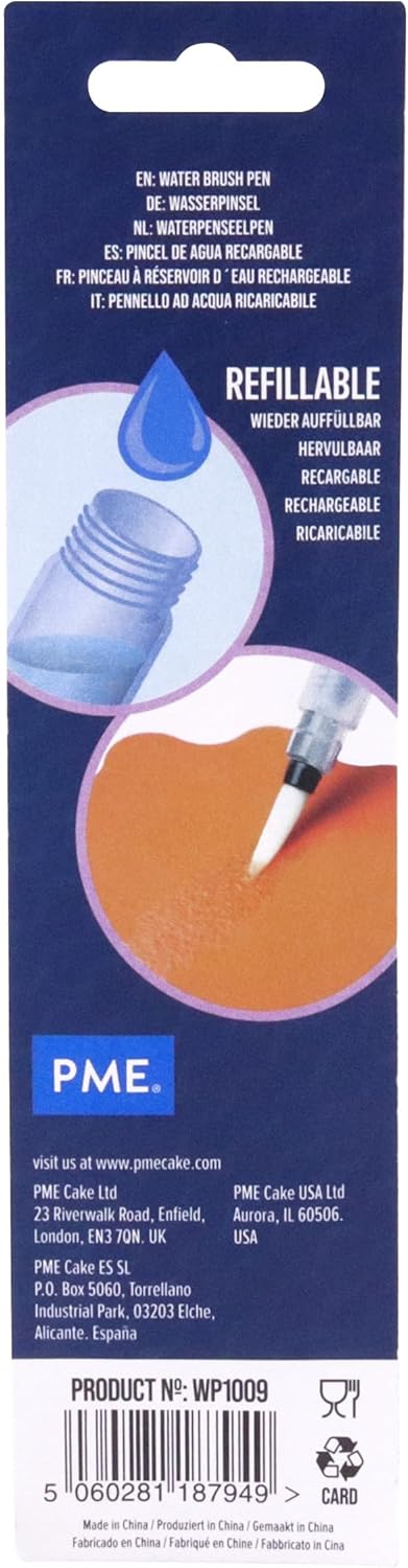 PME WP1009 Water Pen/Brush for Sugarcraft, Standard, Transparent...