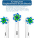 Toothbrush Heads Compatible with Oral B Electric Toothbrush,16Count White Cross Clean Toothbrush Heads Refill for Braun Toothbrush, Medium Brush...