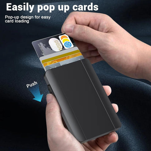 Magnetic Wallet for Magsafe Wallet, Strong Magnetic Card Wallet Holder, Holds Up to 5 Cards for iPhone 15/14/13/12 Pro Max Plus & MagSafe Case, Bl...