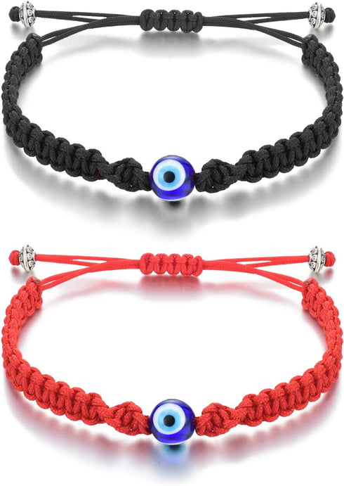 Tarsus Big Evil Eye Adjustable Bracelet Kabbalah Red String Amulet Nazar for Family Couple Bestfriend Women Men Girls...