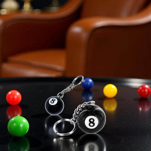 JJLFresheners Creative Number Eight Billiard Key Chain Pendant Car Key Ring Decoration Black Useful and Practical Accessories Gift...