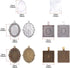 Glarks 48-Pieces Oval and Square Pendant Trays with Glass Cabochon Dome Tiles Clear Cameo for Crafting DIY Jewelry Making, 24 Sets...